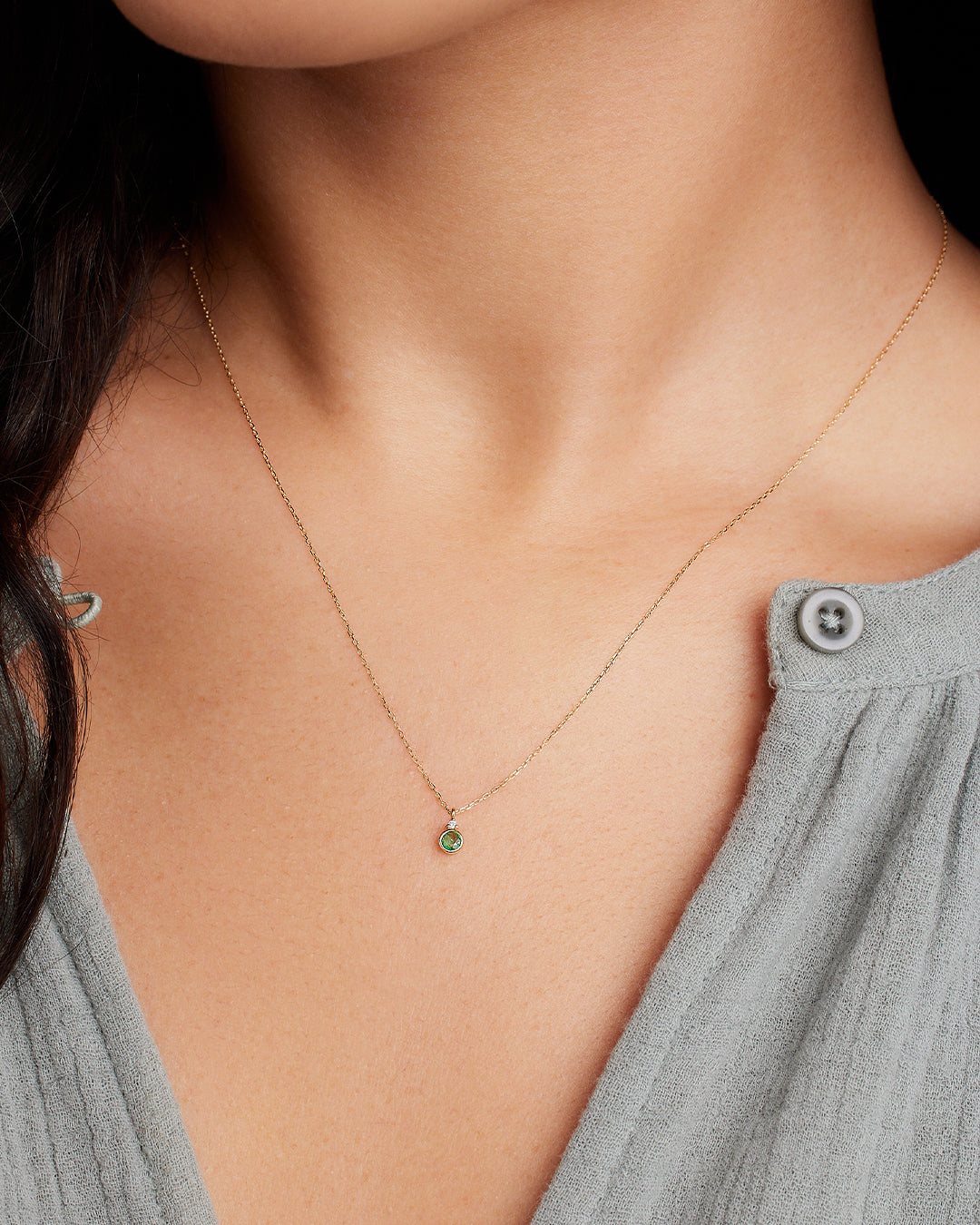 14K Gold Birthstone Necklace