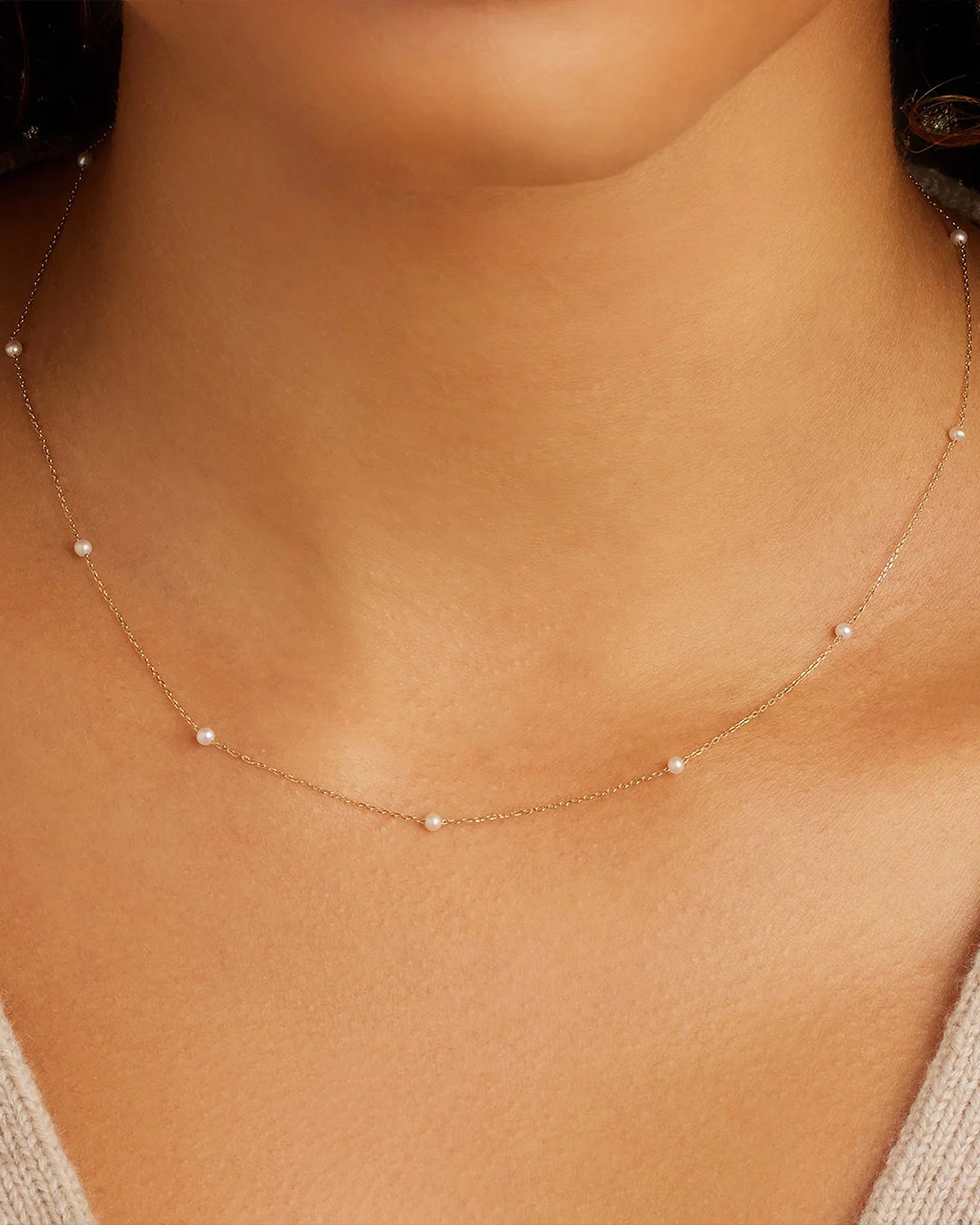 14K Gold Pearl Newport Necklace