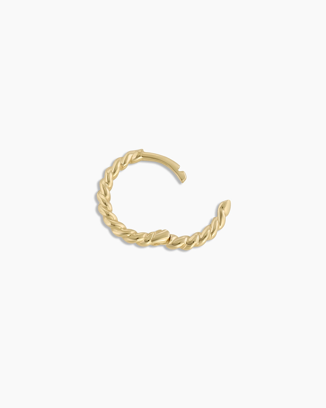 14K Gold Crew Single Huggie