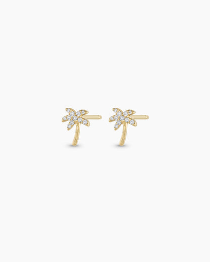 14K Diamond Palm Studs