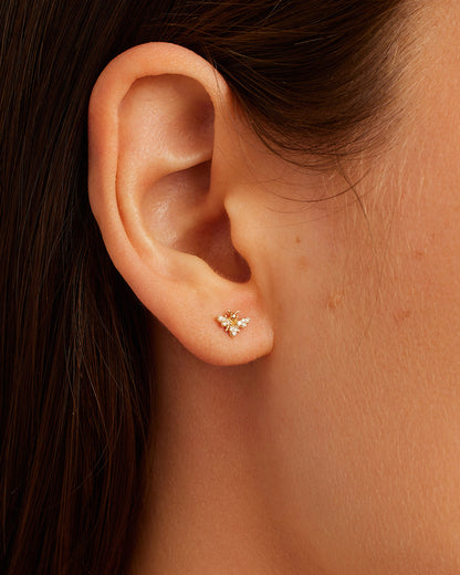 14K Diamond Bee Single Stud