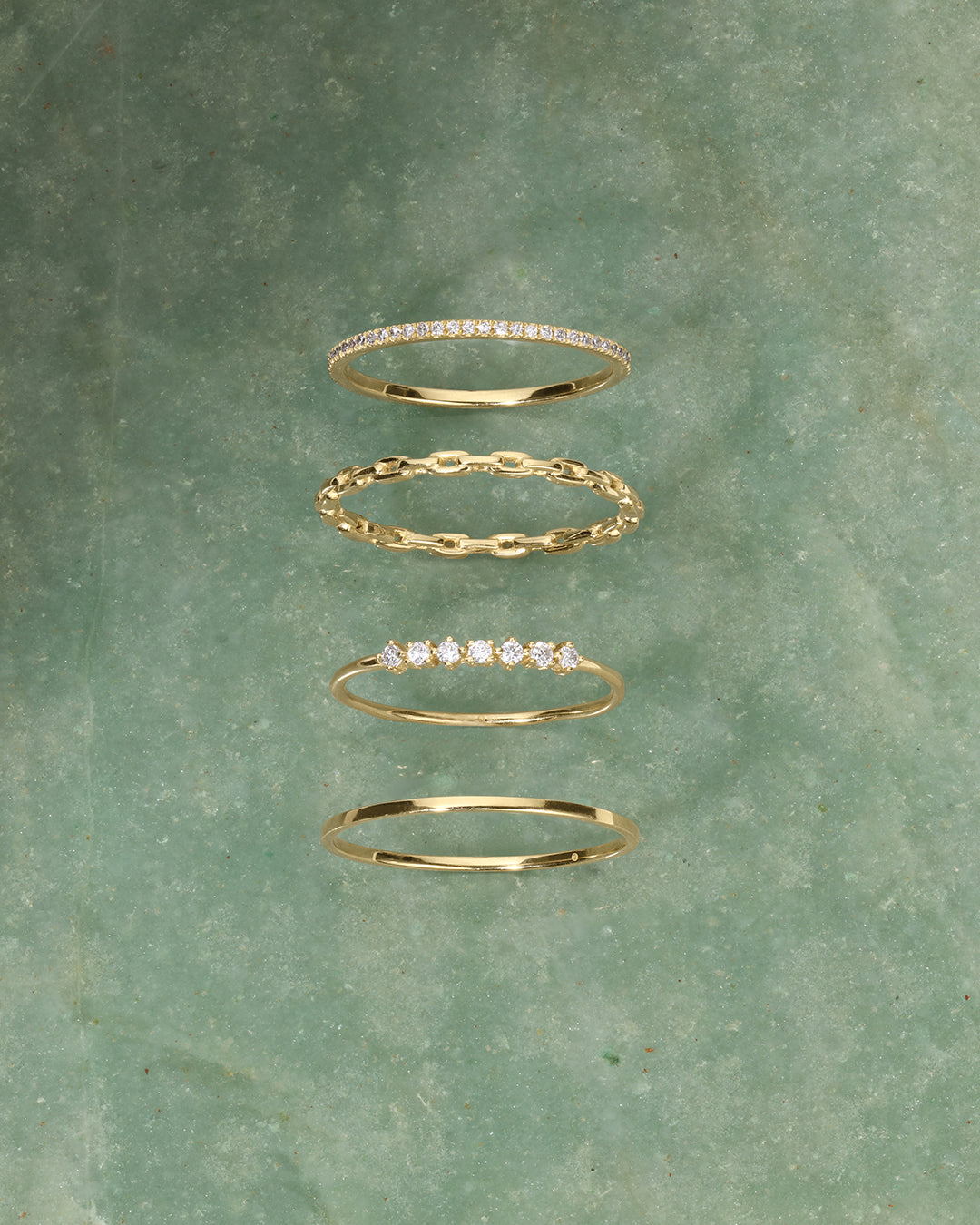 14K Gold Rose Delicate Ring