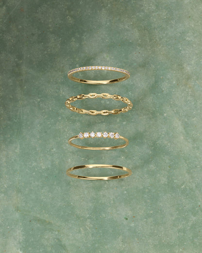 14K Gold Rose Delicate Ring