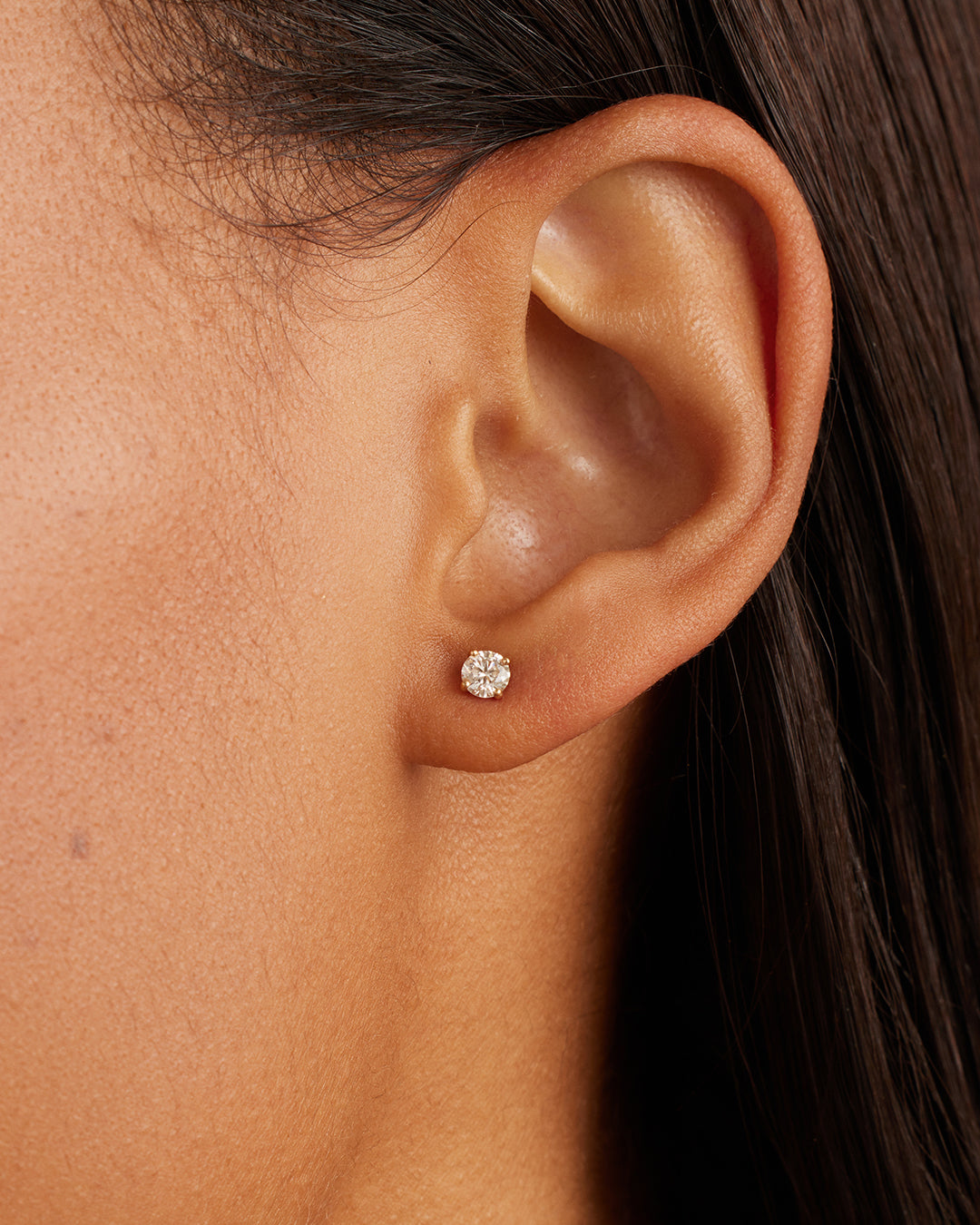 14K Diamond Solitaire Studs