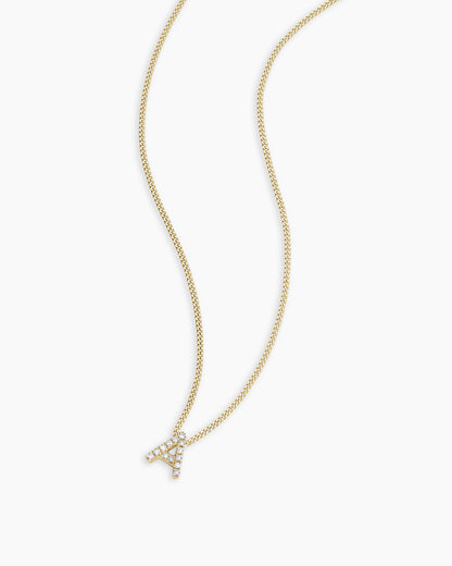 14K Diamond Alphabet Necklace
