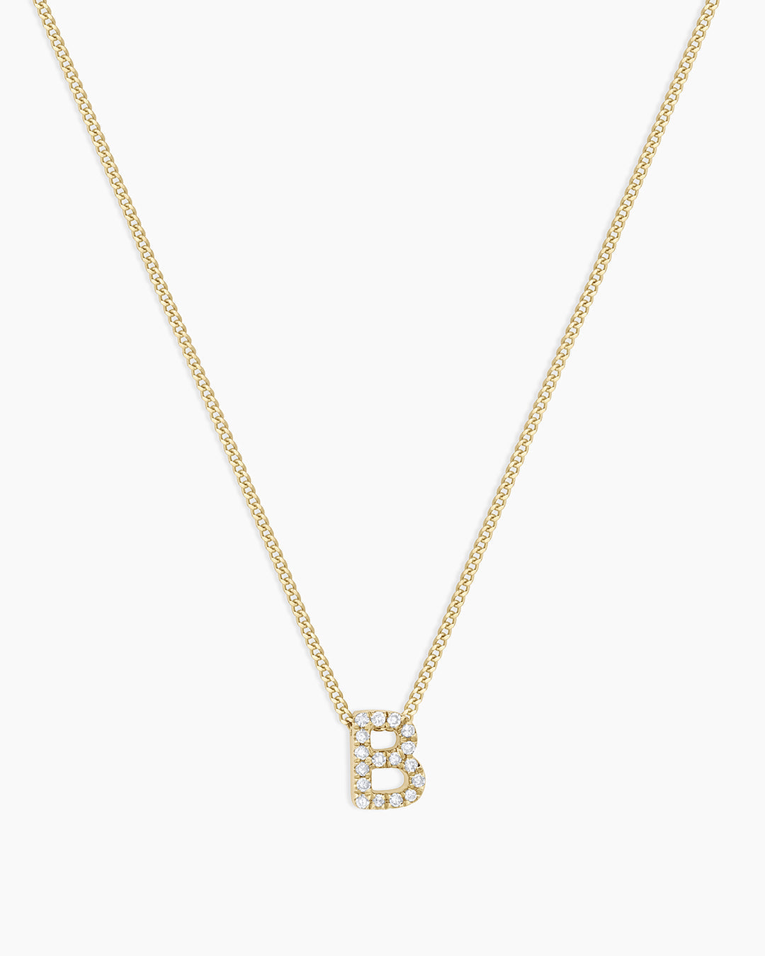 14K Diamond Alphabet Necklace