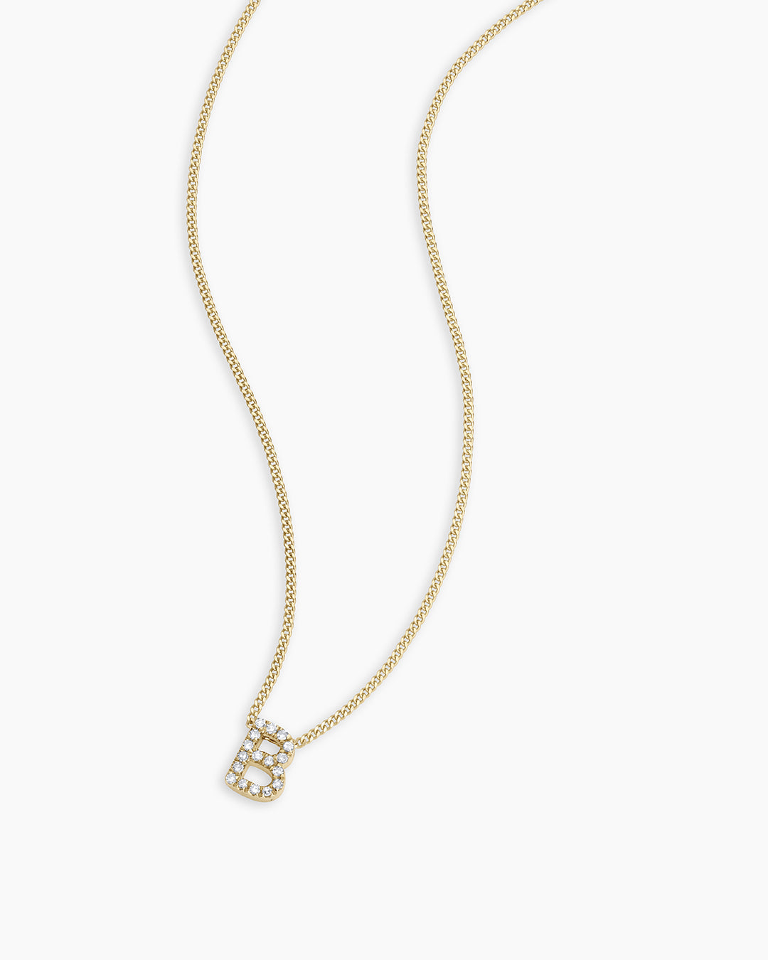 14K Diamond Alphabet Necklace