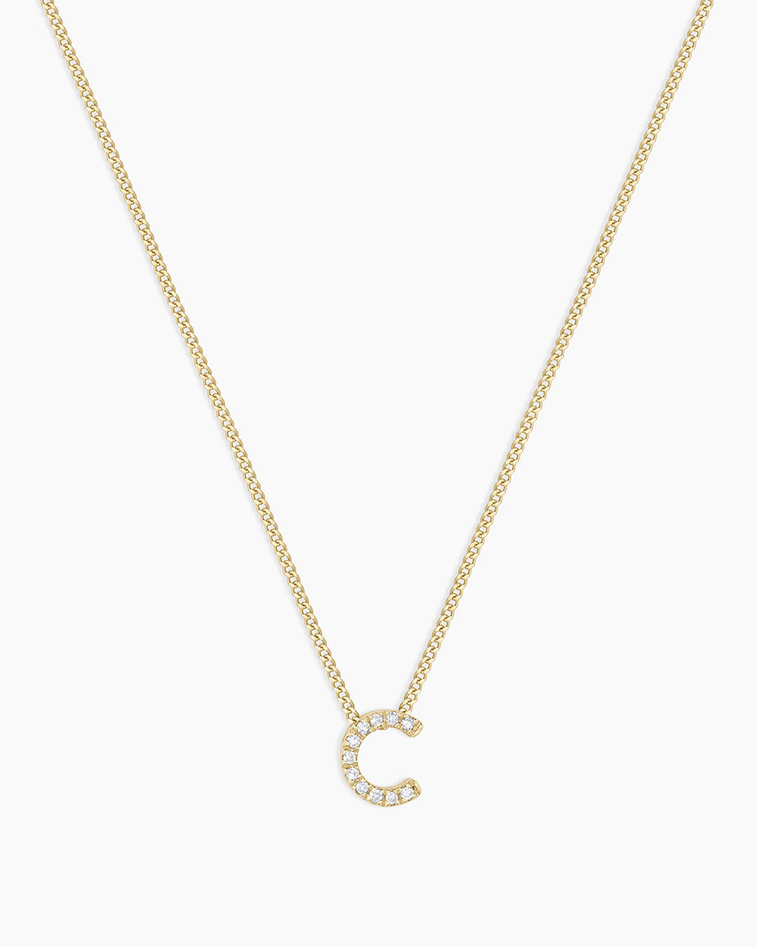 14K Diamond Alphabet Necklace
