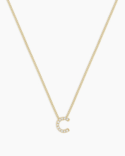 14K Diamond Alphabet Necklace
