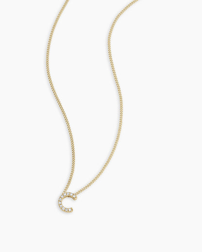 14K Diamond Alphabet Necklace