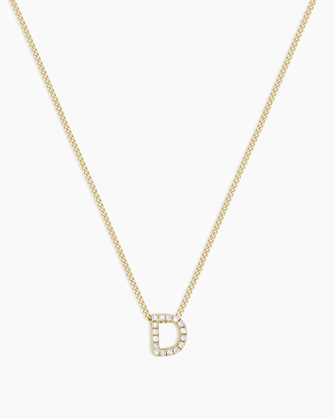 14K Diamond Alphabet Necklace