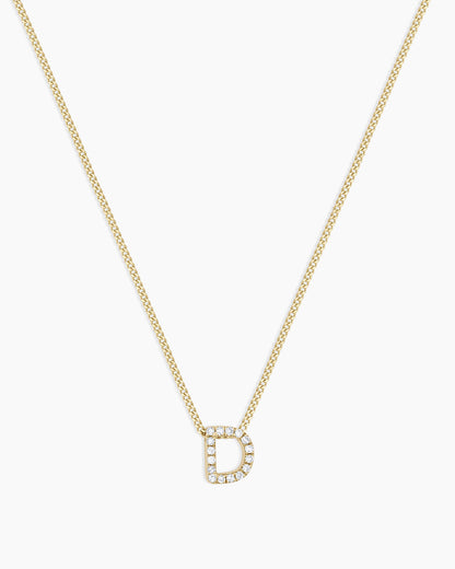14K Diamond Alphabet Necklace