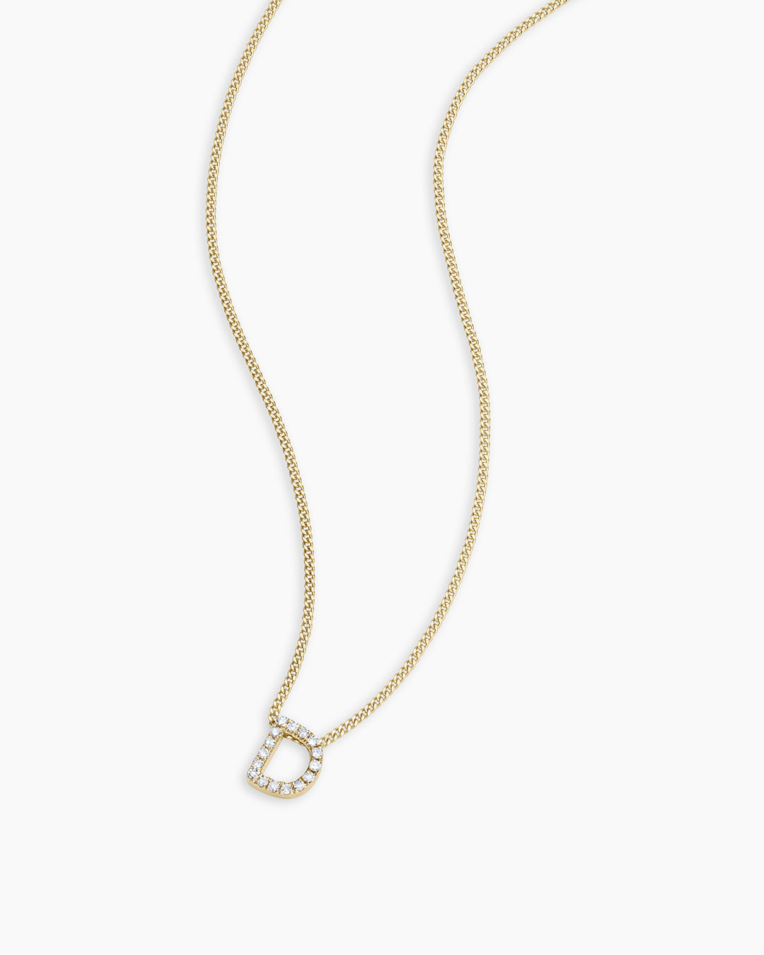 14K Diamond Alphabet Necklace