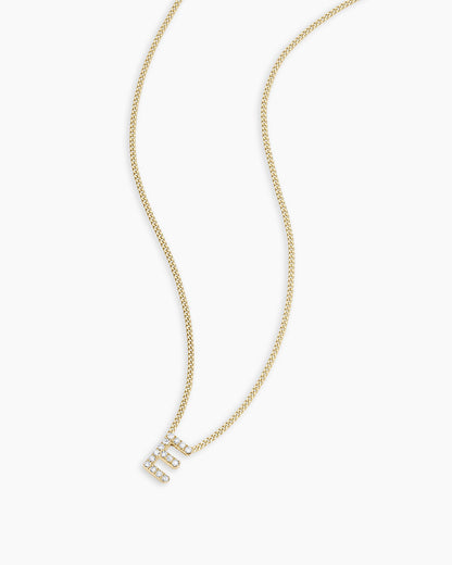 14K Diamond Alphabet Necklace