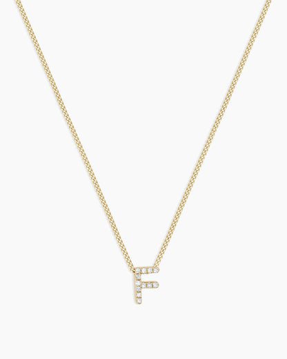 14K Diamond Alphabet Necklace