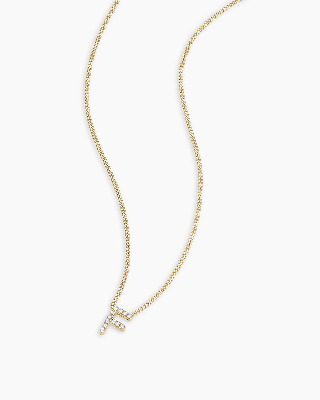 14K Diamond Alphabet Necklace