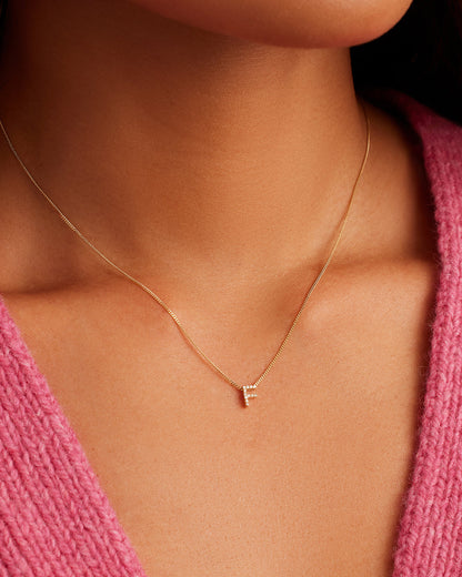 14K Diamond Alphabet Necklace