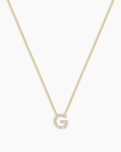 14K Diamond Alphabet Necklace