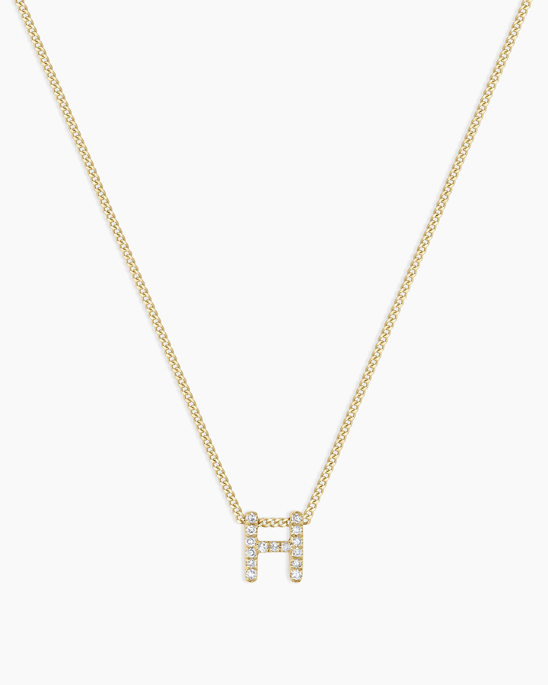 14K Diamond Alphabet Necklace