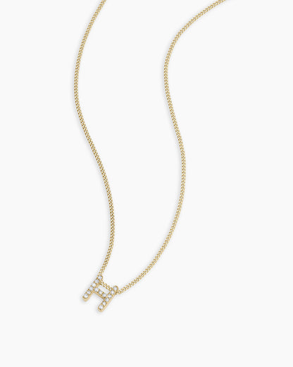 14K Diamond Alphabet Necklace