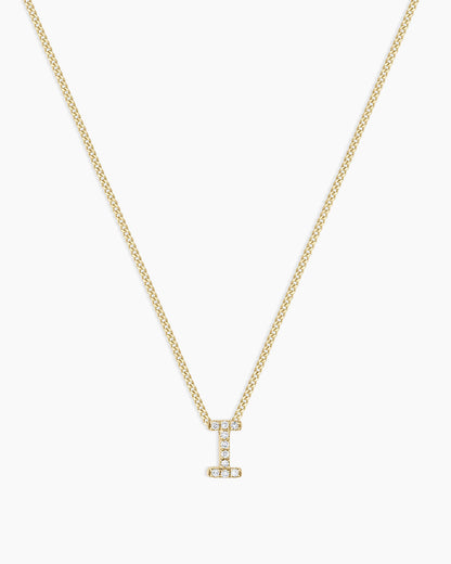 14K Diamond Alphabet Necklace