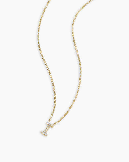 14K Diamond Alphabet Necklace