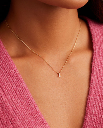 14K Diamond Alphabet Necklace