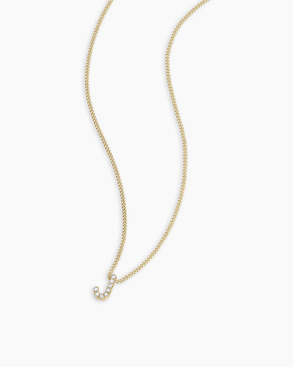 14K Diamond Alphabet Necklace