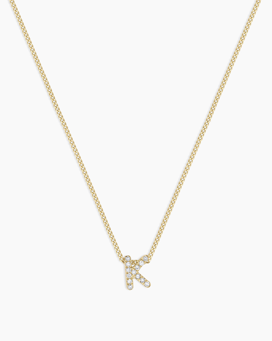 14K Diamond Alphabet Necklace