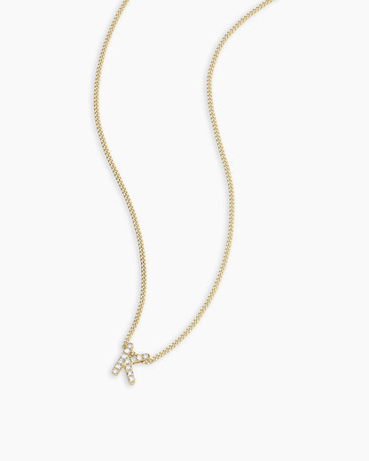 14K Diamond Alphabet Necklace