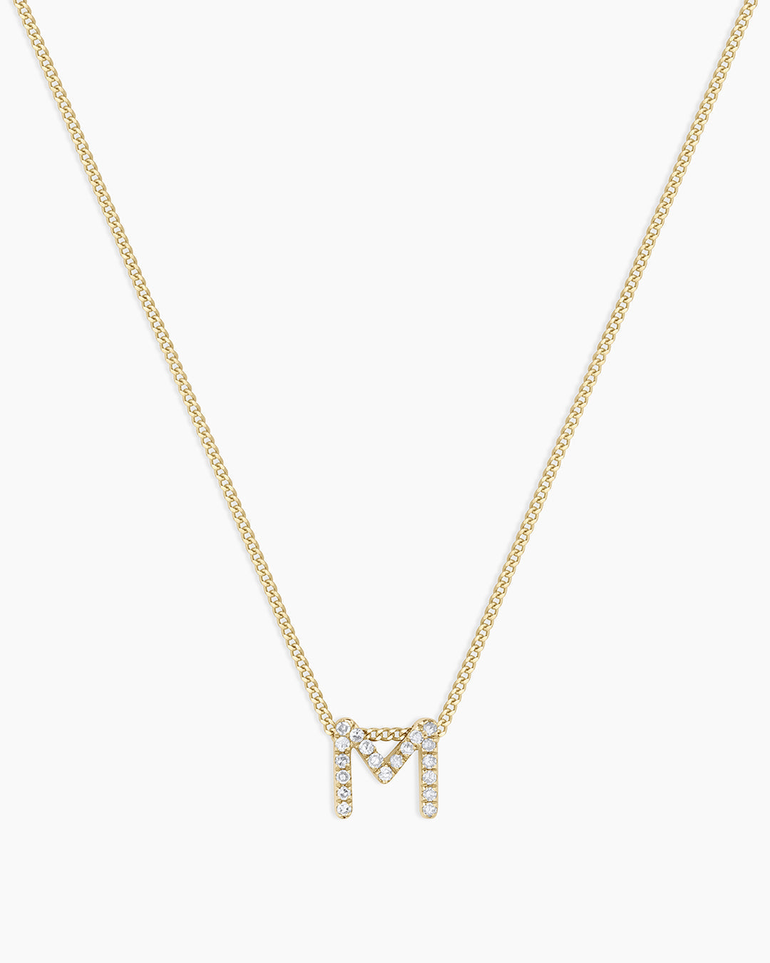14K Diamond Alphabet Necklace