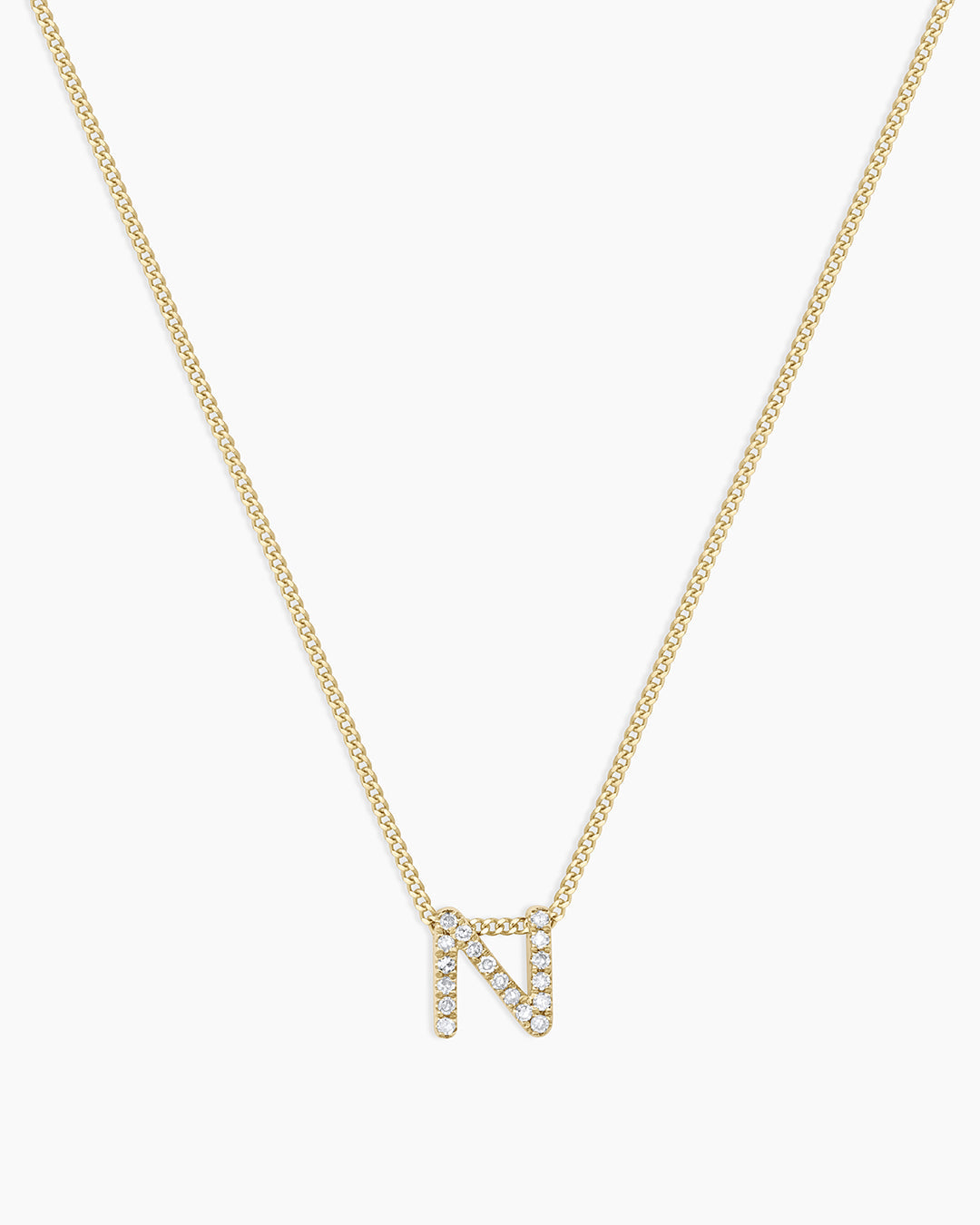 14K Diamond Alphabet Necklace