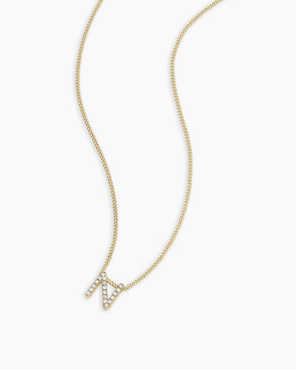 14K Diamond Alphabet Necklace