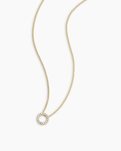 14K Diamond Alphabet Necklace