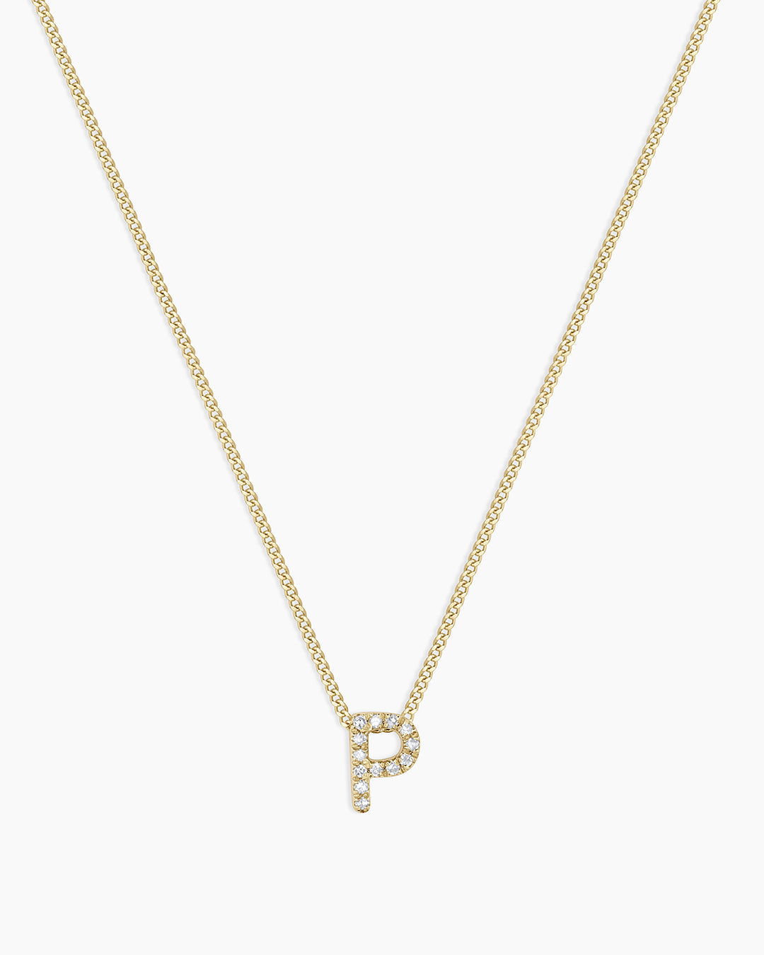 14K Diamond Alphabet Necklace