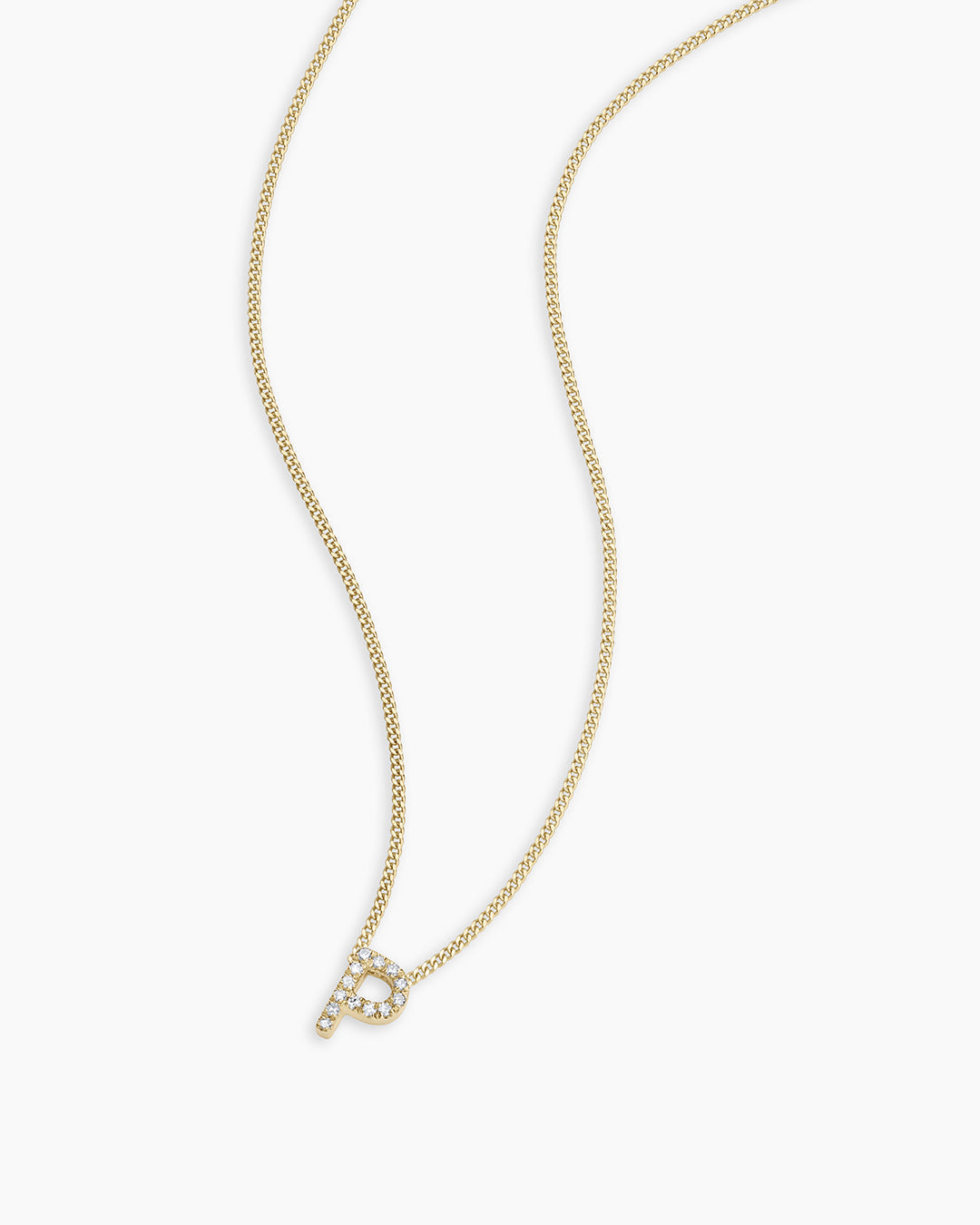 14K Diamond Alphabet Necklace