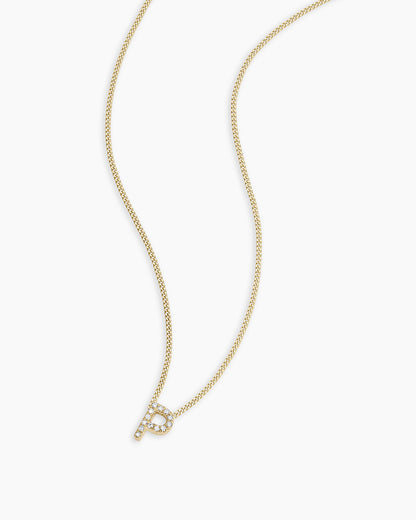 14K Diamond Alphabet Necklace