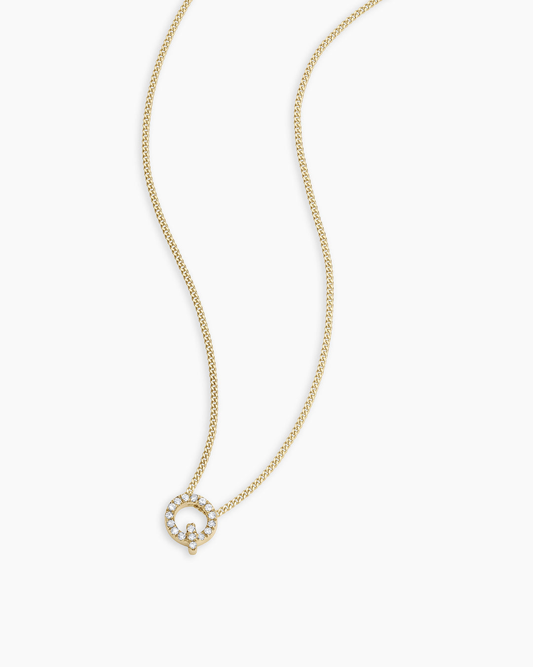14K Diamond Alphabet Necklace