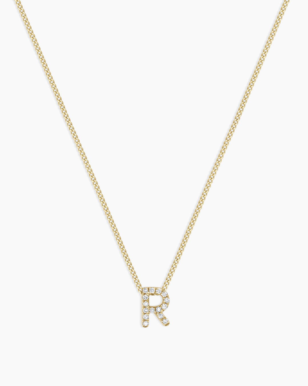 14K Diamond Alphabet Necklace