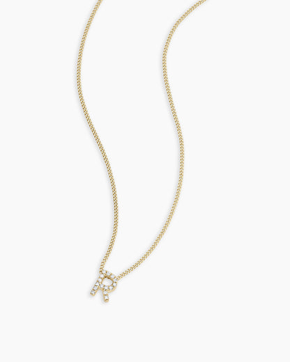 14K Diamond Alphabet Necklace