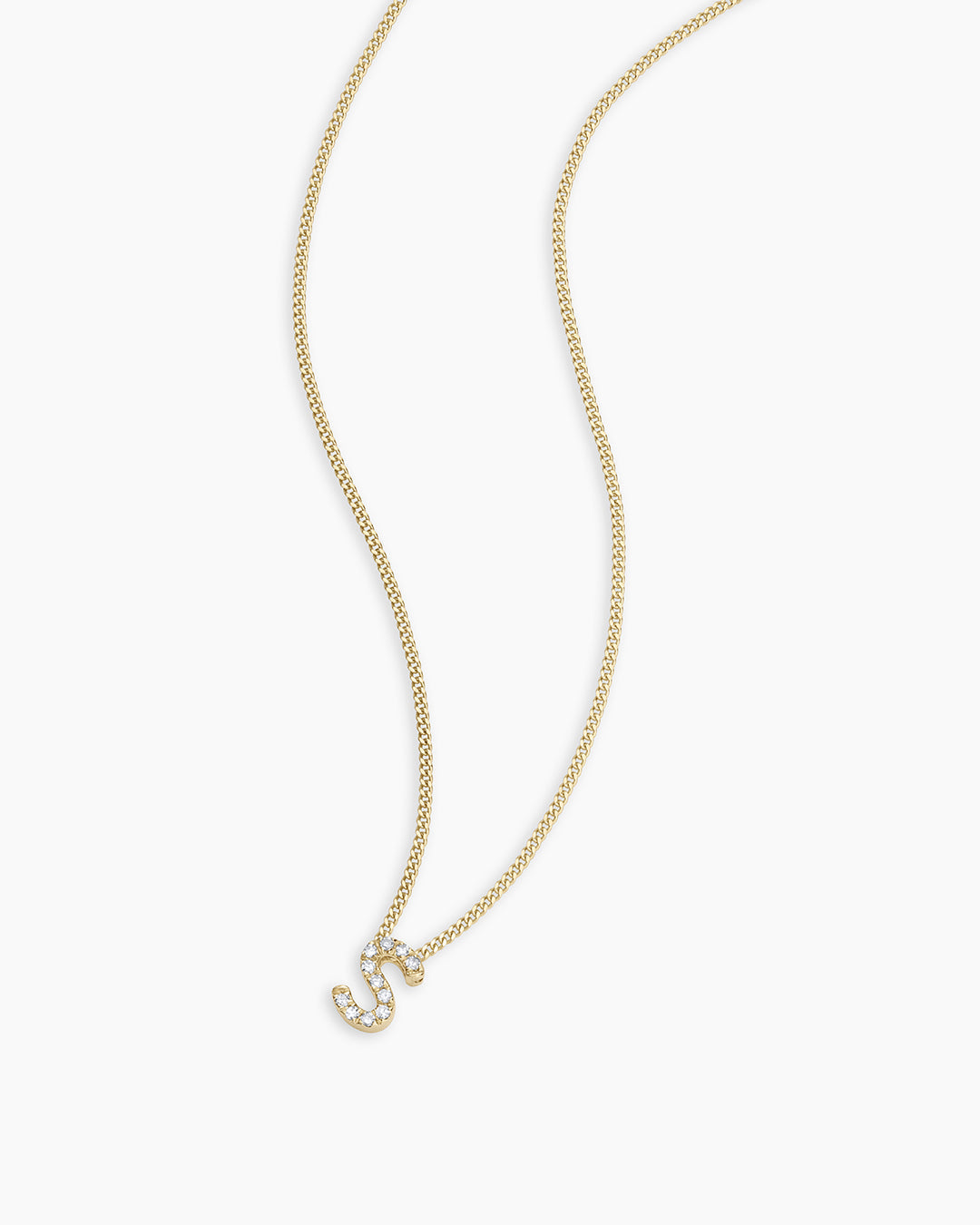 14K Diamond Alphabet Necklace