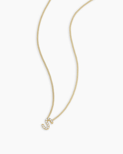 14K Diamond Alphabet Necklace