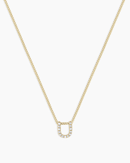 14K Diamond Alphabet Necklace