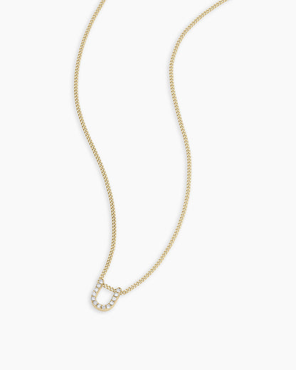 14K Diamond Alphabet Necklace
