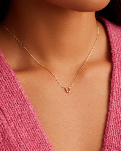 14K Diamond Alphabet Necklace