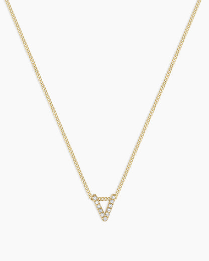 14K Diamond Alphabet Necklace