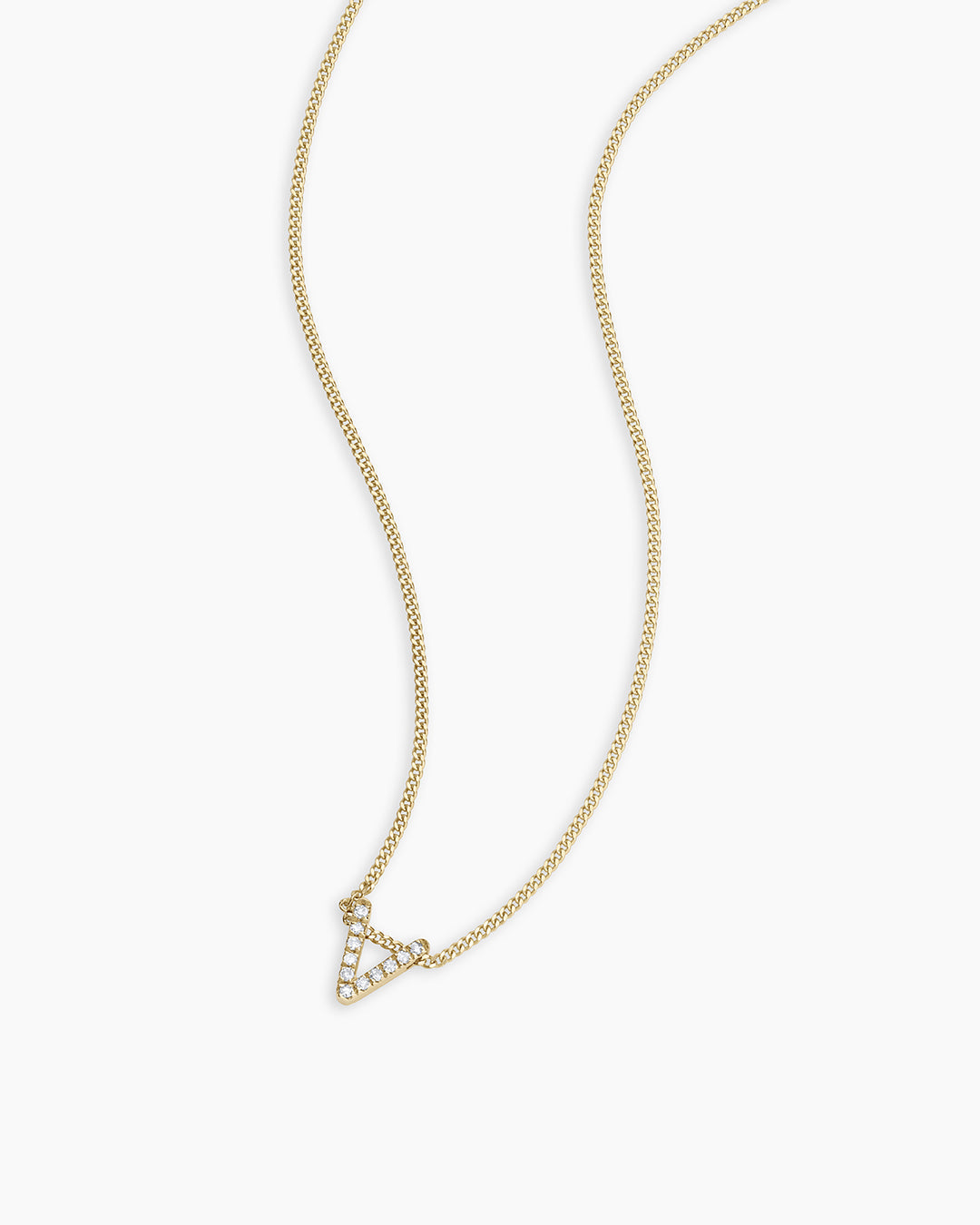 14K Diamond Alphabet Necklace