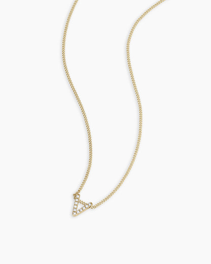 14K Diamond Alphabet Necklace