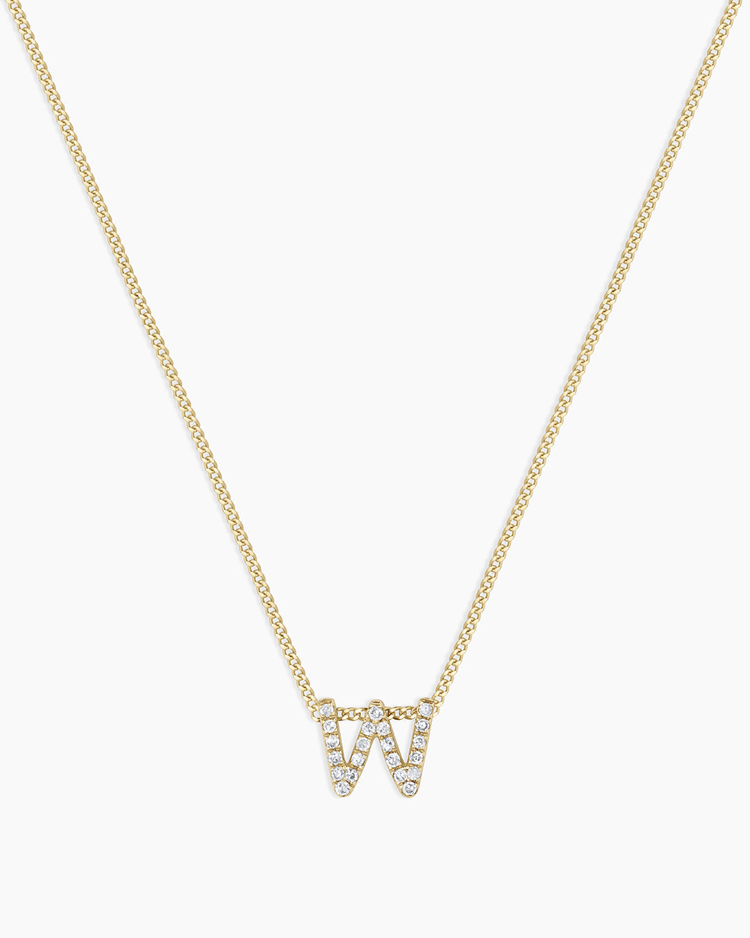 14K Diamond Alphabet Necklace