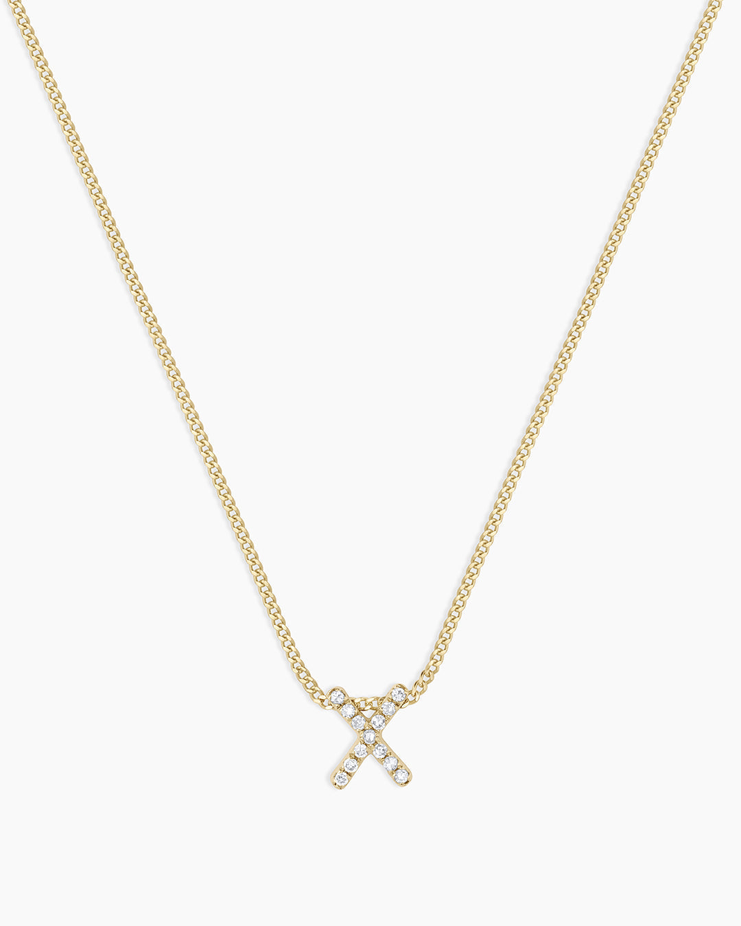 14K Diamond Alphabet Necklace